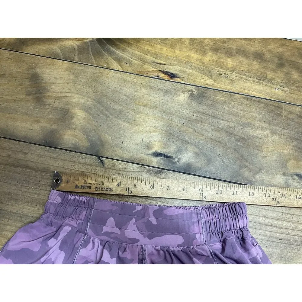 Lululemon Hotty Hot Shorts Pink Camo 4”Lined Size 4